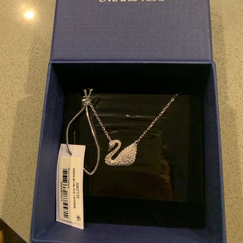 Swarovski swan necklace